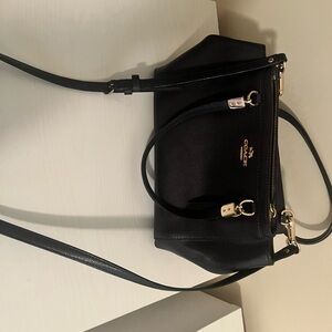 Coach Black Crossbody Bag with Gold Accents